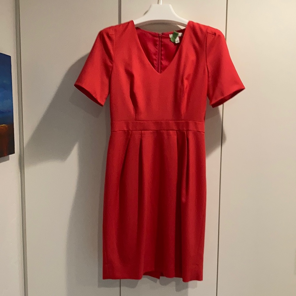 J. Crew 100% Wool Dress - Bright Pink